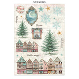 Stamperia Winter Magic Junk Journal Stickers, Backgrounds and Cut-Outs - SBJK25