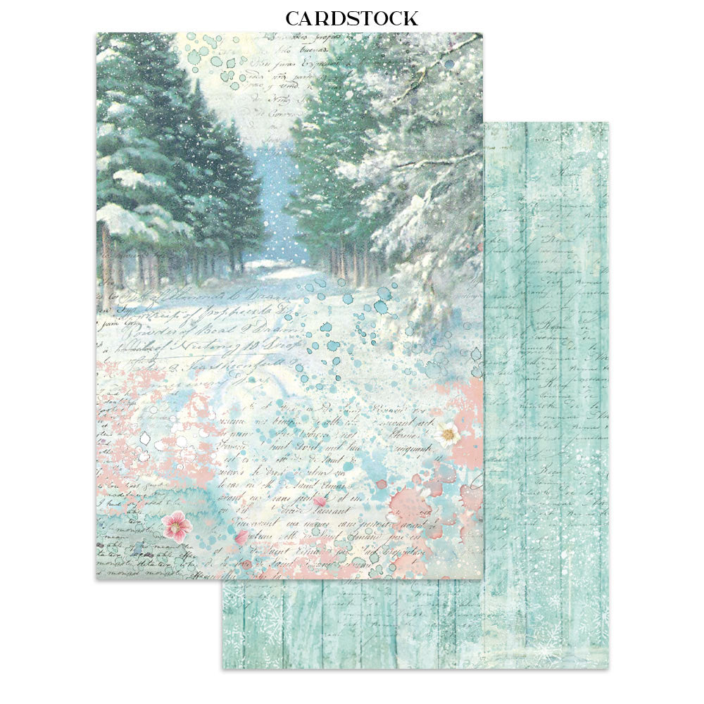 Stamperia Winter Magic Junk Journal Stickers, Backgrounds and Cut-Outs - SBJK25