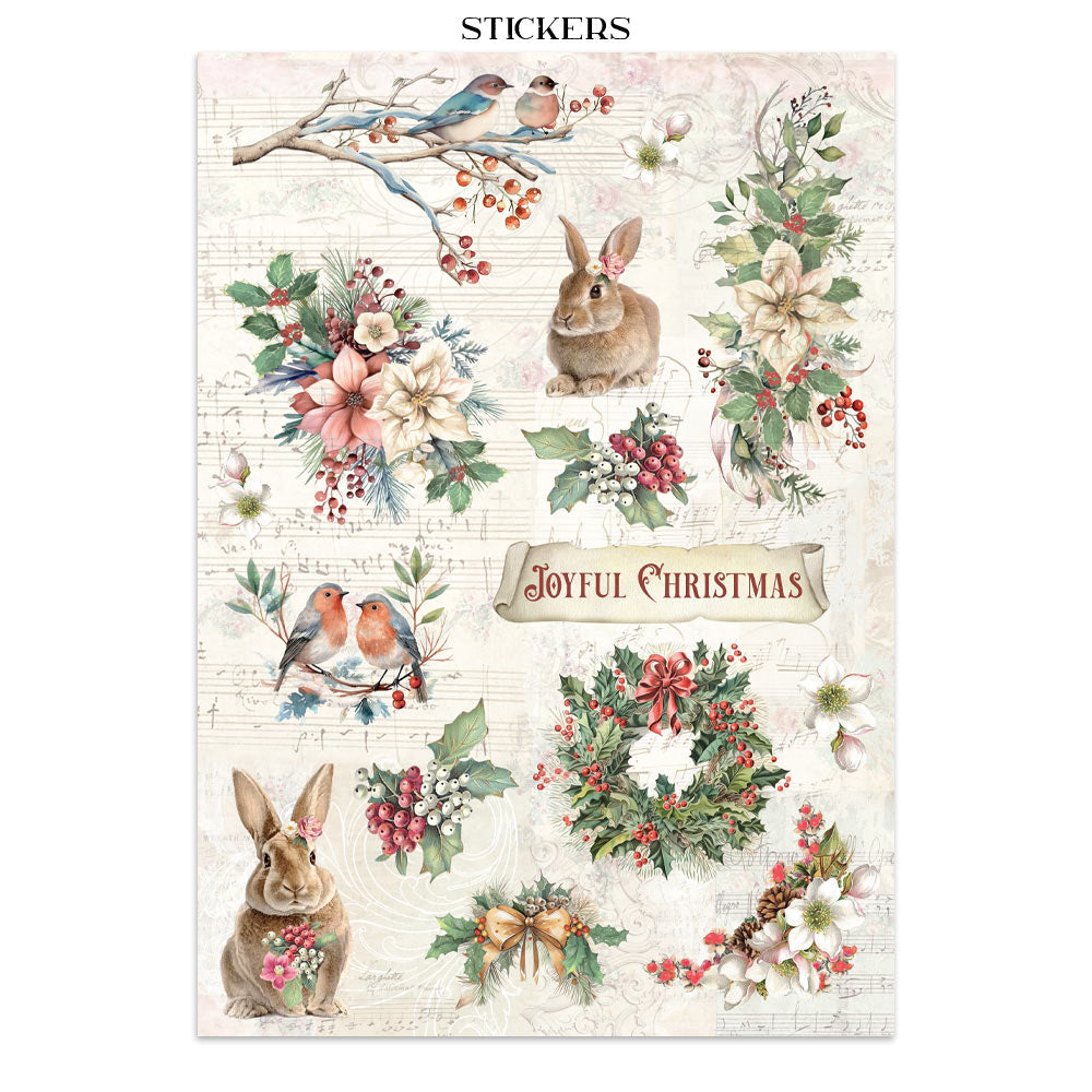 Stamperia Winter Magic Junk Journal Stickers, Backgrounds and Cut-Outs - SBJK25