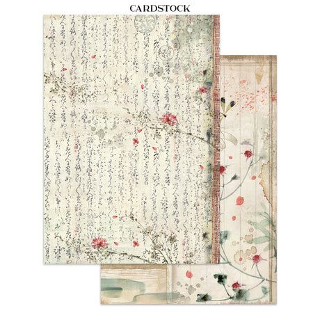 Stamperia Oriental Garden Junk Journal Stickers, Backgrounds, Cut-Outs (SBJK26)