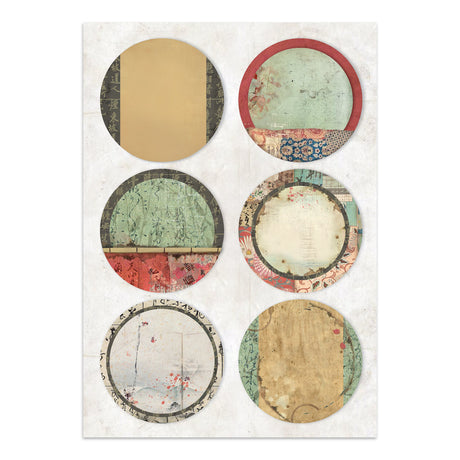 Stamperia Oriental Garden Junk Journal Stickers, Backgrounds, Cut-Outs (SBJK26)