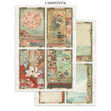 Stamperia Oriental Garden Junk Journal Stickers, Backgrounds, Cut-Outs (SBJK26)
