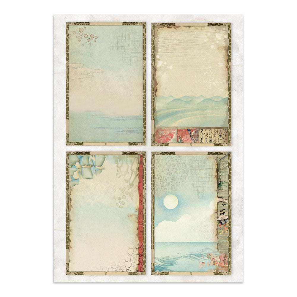 Stamperia Oriental Garden Junk Journal Stickers, Backgrounds, Cut-Outs (SBJK26)