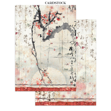 Stamperia Oriental Garden Junk Journal Stickers, Backgrounds, Cut-Outs (SBJK26)