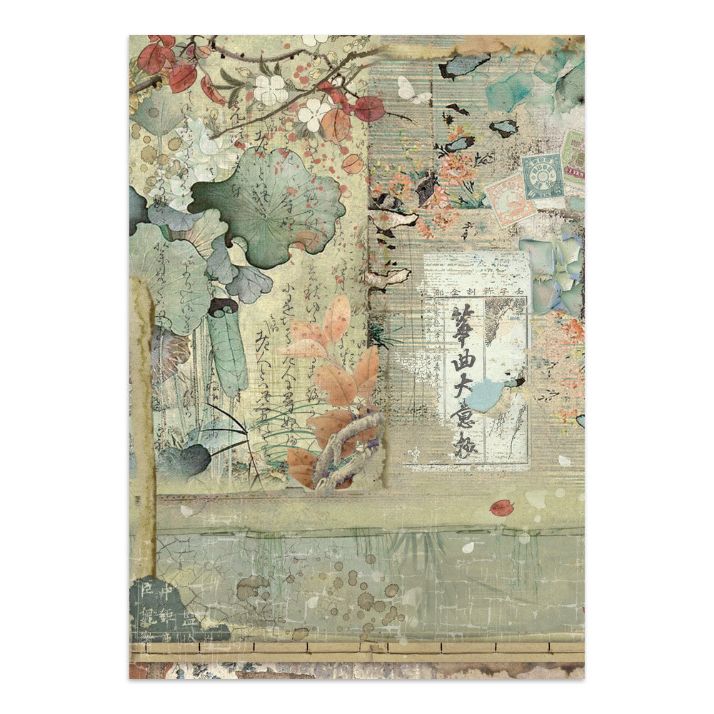Stamperia Oriental Garden Junk Journal Stickers, Backgrounds, Cut-Outs (SBJK26)