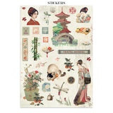 Stamperia Oriental Garden Junk Journal Stickers, Backgrounds, Cut-Outs (SBJK26)