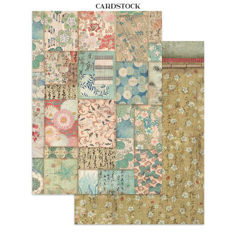 Stamperia Oriental Garden Junk Journal Stickers, Backgrounds, Cut-Outs (SBJK26)
