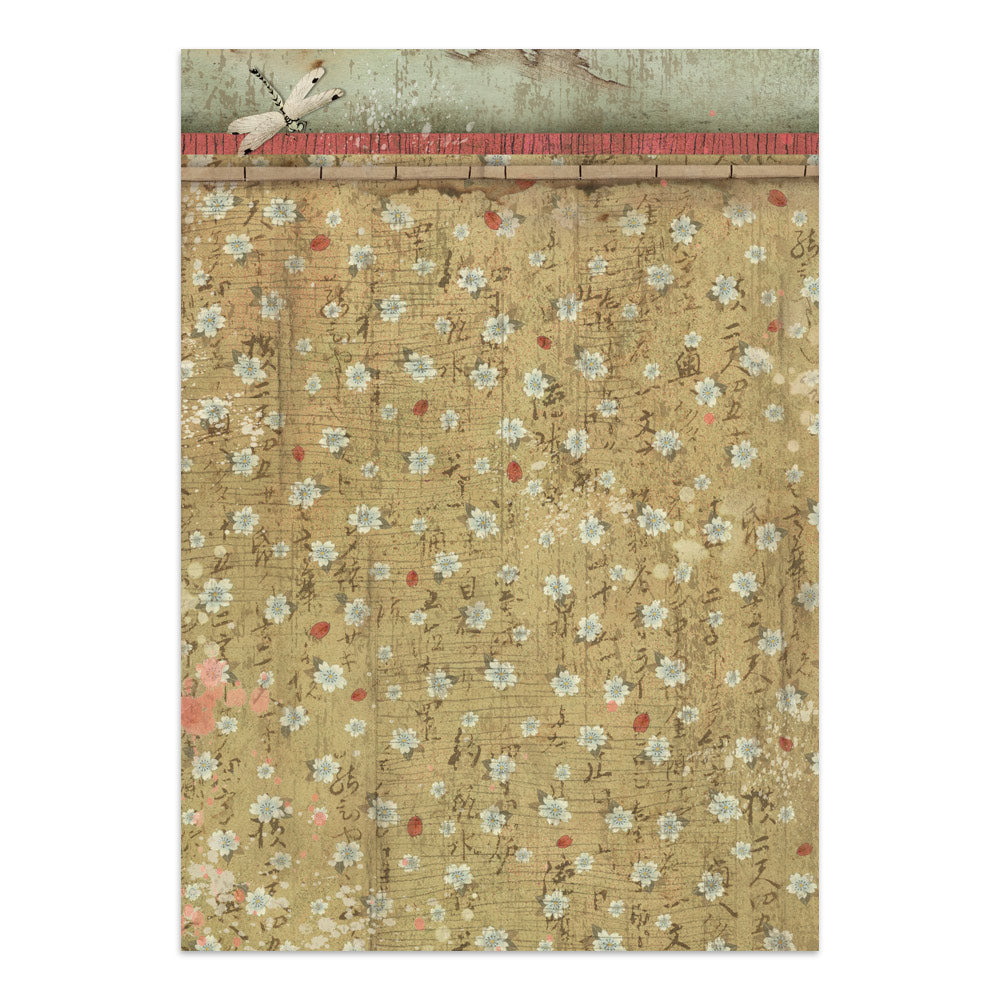 Stamperia Oriental Garden Junk Journal Stickers, Backgrounds, Cut-Outs (SBJK26)