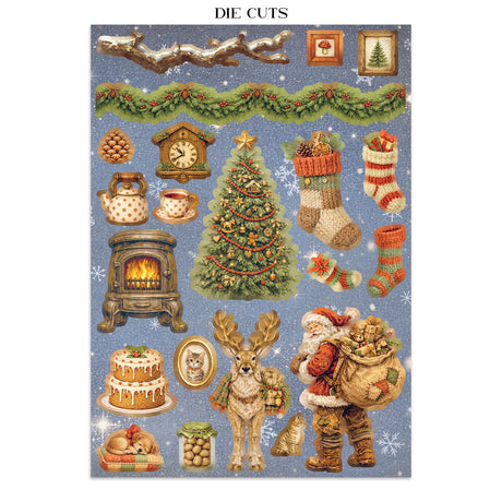 Stamperia Silent Night Junk Journal Stickers, Backgrounds and Cut-Outs - SBJK27