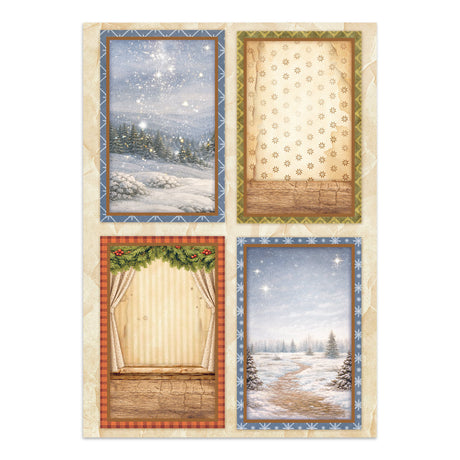 Stamperia Silent Night Junk Journal Stickers, Backgrounds and Cut-Outs - SBJK27