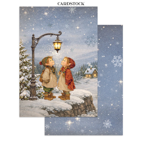 Stamperia Silent Night Junk Journal Stickers, Backgrounds and Cut-Outs - SBJK27
