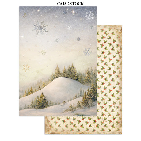 Stamperia Silent Night Junk Journal Stickers, Backgrounds and Cut-Outs - SBJK27
