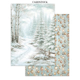 Stamperia White Christmas Junk Journal Stickers, Backgrounds and Cut-Outs by Cristina Radovan - SBJK28