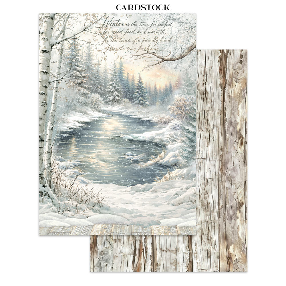Stamperia White Christmas Junk Journal Stickers, Backgrounds and Cut-Outs by Cristina Radovan - SBJK28