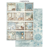 Stamperia White Christmas Junk Journal Stickers, Backgrounds and Cut-Outs by Cristina Radovan - SBJK28