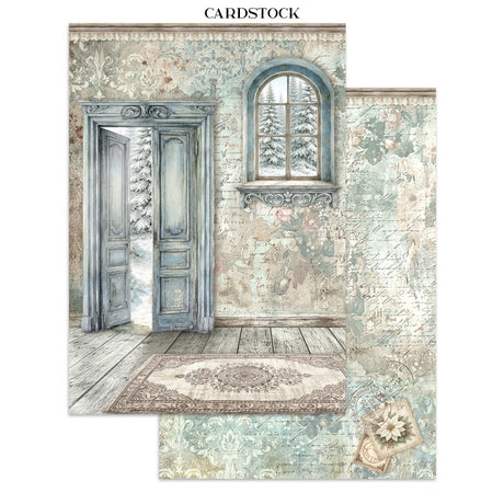 Stamperia White Christmas Junk Journal Stickers, Backgrounds and Cut-Outs by Cristina Radovan - SBJK28