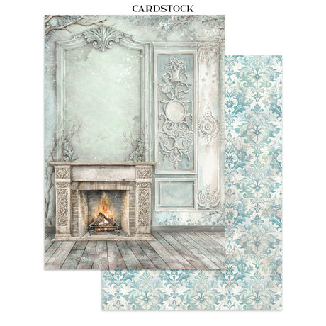 Stamperia White Christmas Junk Journal Stickers, Backgrounds and Cut-Outs by Cristina Radovan - SBJK28