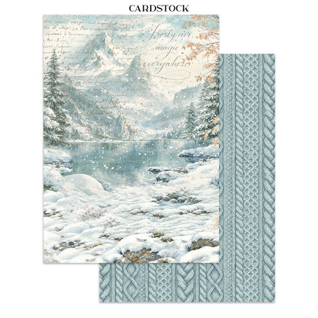 Stamperia White Christmas Junk Journal Stickers, Backgrounds and Cut-Outs by Cristina Radovan - SBJK28