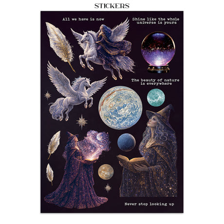Stamperia Cosmos Junk Journal Stickers, Backgrounds, Cut-Outs by Cristina Radovan - SBJK29