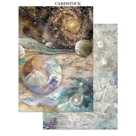 Stamperia Cosmos Junk Journal Stickers, Backgrounds, Cut-Outs by Cristina Radovan - SBJK29