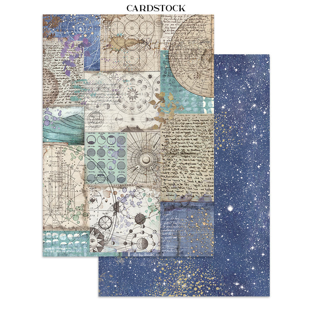 Stamperia Cosmos Junk Journal Stickers, Backgrounds, Cut-Outs by Cristina Radovan - SBJK29