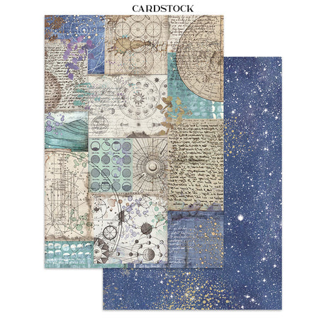 Stamperia Cosmos Junk Journal Stickers, Backgrounds, Cut-Outs by Cristina Radovan - SBJK29
