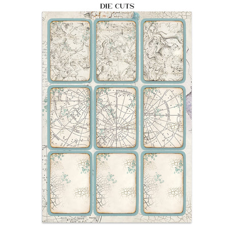 Stamperia Cosmos Junk Journal Stickers, Backgrounds, Cut-Outs by Cristina Radovan - SBJK29