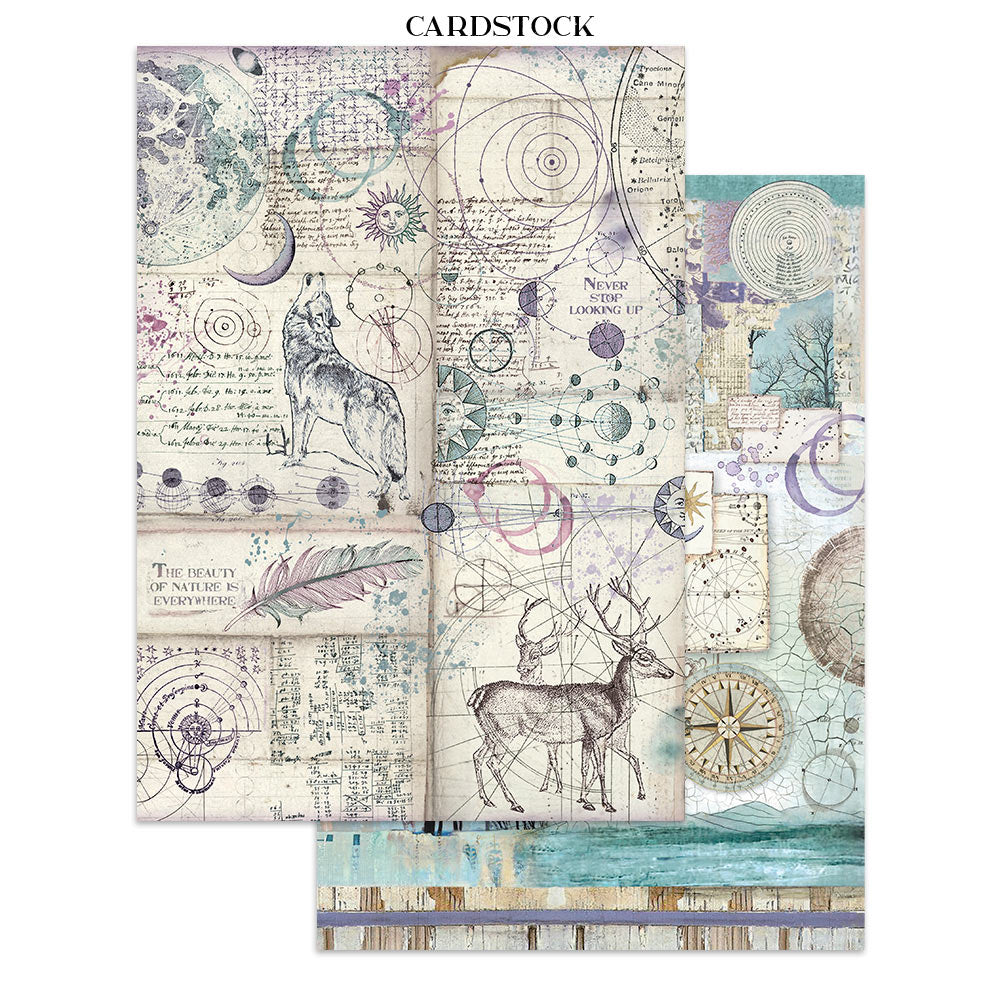 Stamperia Cosmos Junk Journal Stickers, Backgrounds, Cut-Outs by Cristina Radovan - SBJK29