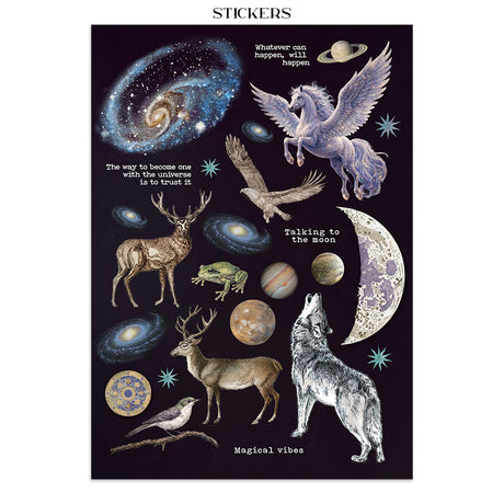 Stamperia Cosmos Junk Journal Stickers, Backgrounds, Cut-Outs by Cristina Radovan - SBJK29