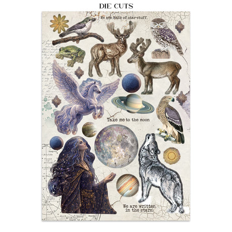 Stamperia Cosmos Junk Journal Stickers, Backgrounds, Cut-Outs by Cristina Radovan - SBJK29