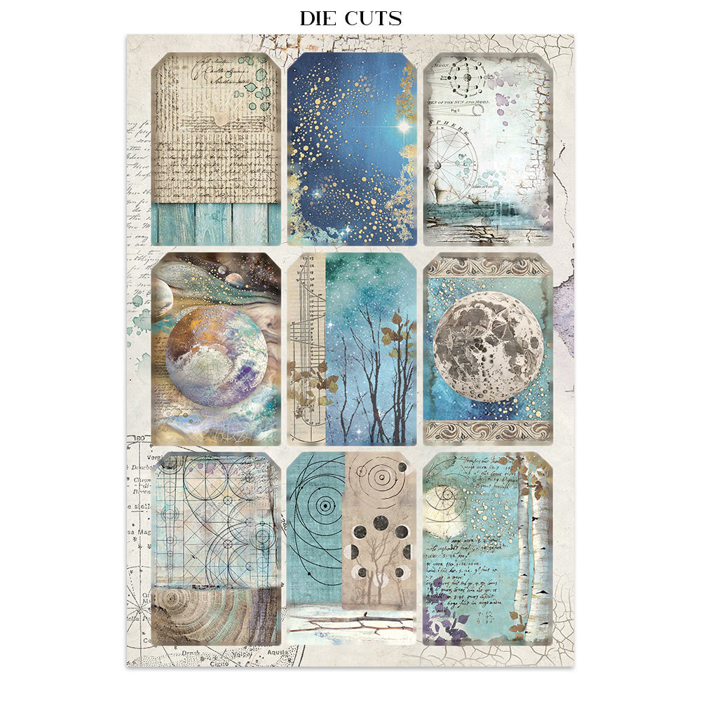 Stamperia Cosmos Junk Journal Stickers, Backgrounds, Cut-Outs by Cristina Radovan - SBJK29
