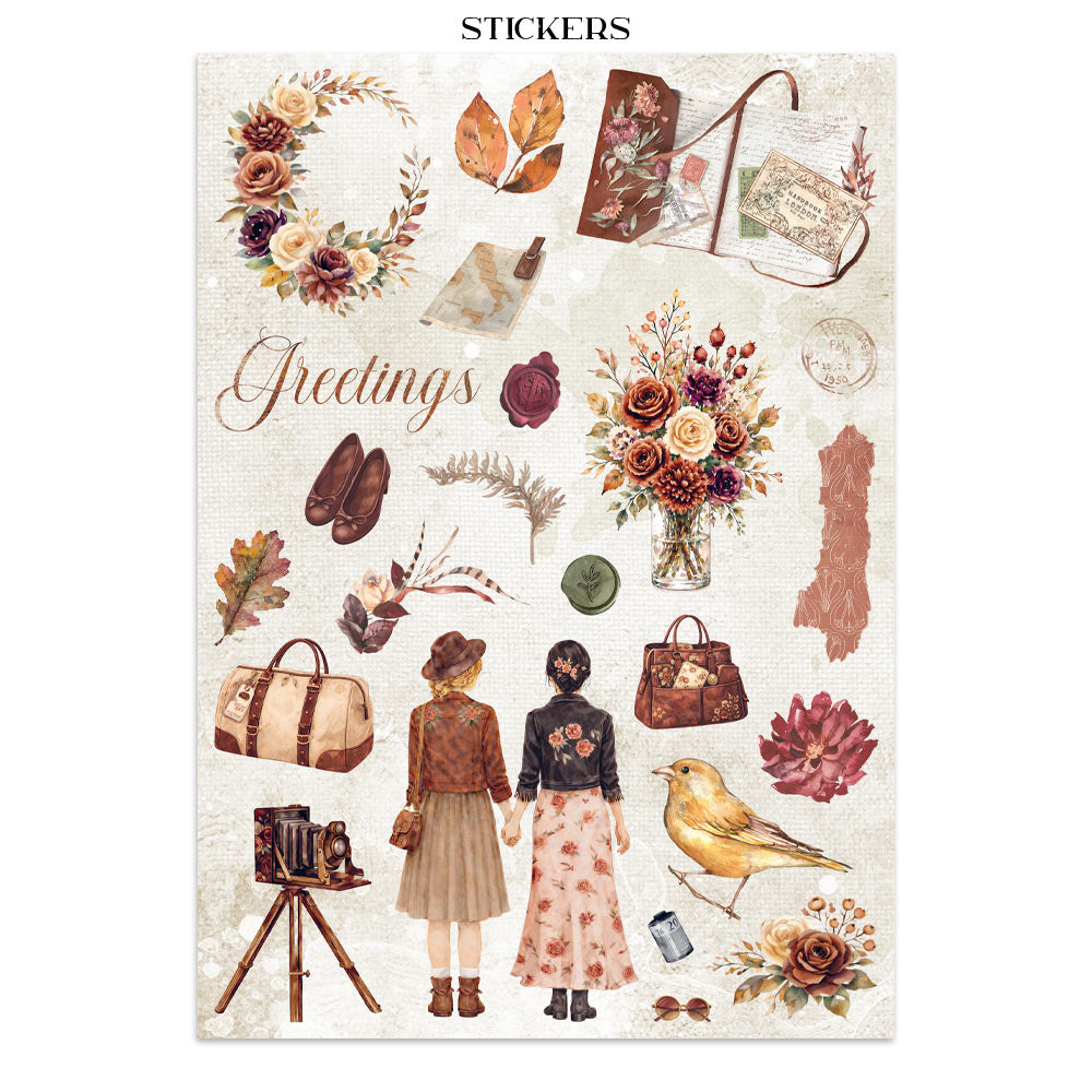 Stamperia Our Way Junk Journal Stickers, Backgrounds, Cut-Outs - SBJK30