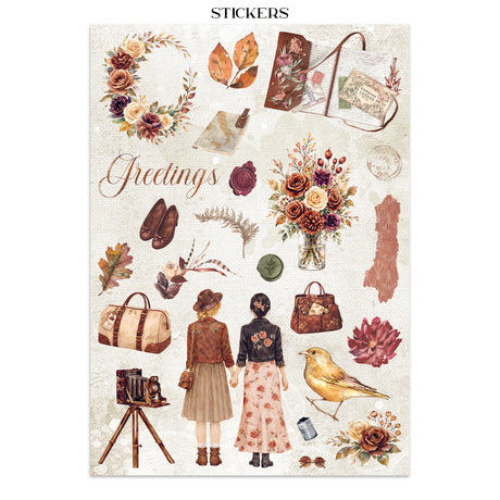 Stamperia Our Way Junk Journal Stickers, Backgrounds, Cut-Outs - SBJK30