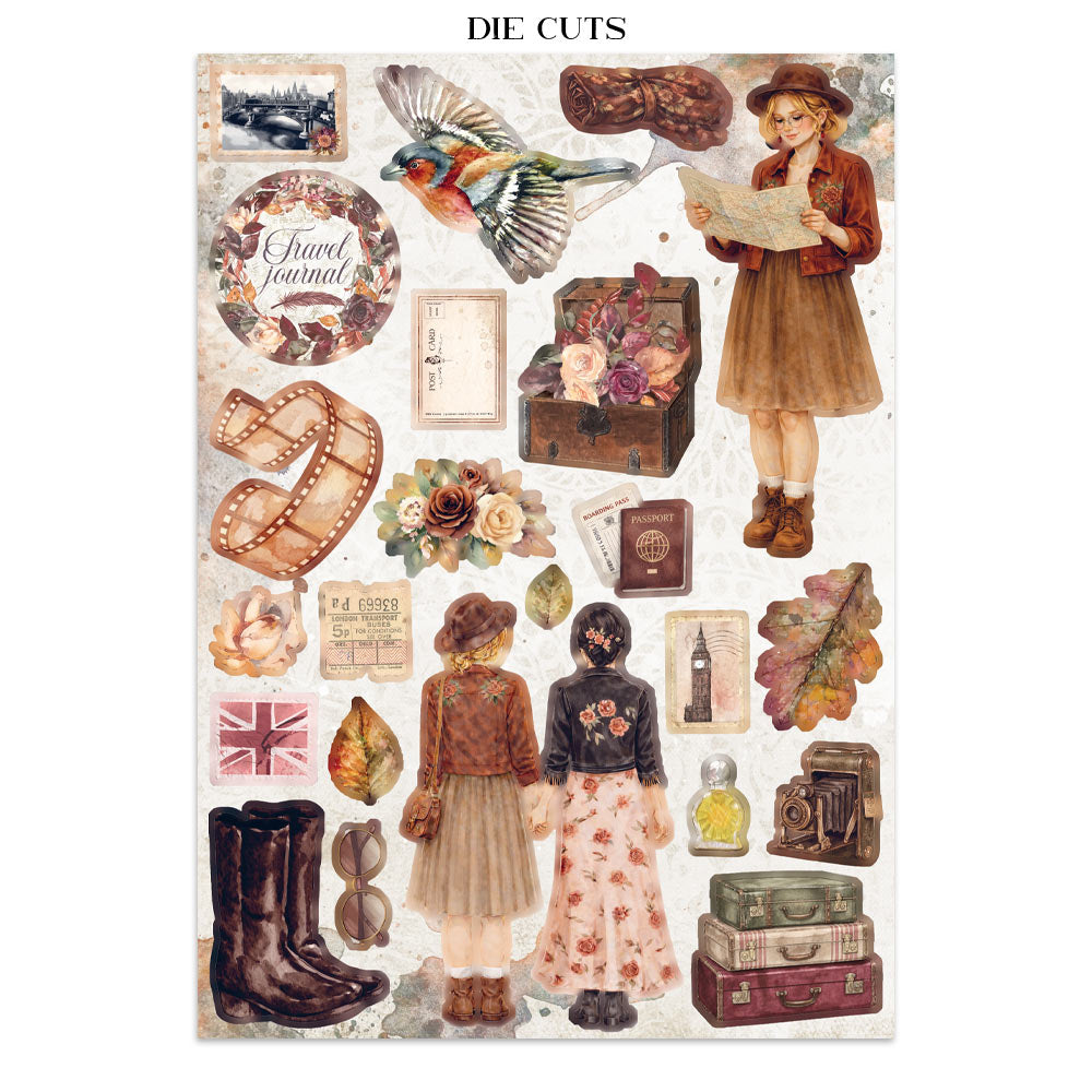 Stamperia Our Way Junk Journal Stickers, Backgrounds, Cut-Outs - SBJK30