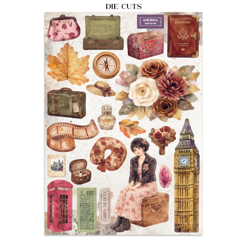 Stamperia Our Way Junk Journal Stickers, Backgrounds, Cut-Outs - SBJK30