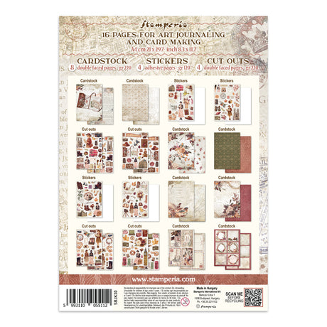 Stamperia Our Way Junk Journal Stickers, Backgrounds, Cut-Outs - SBJK30