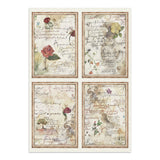 Stamperia Flowers and Poems Junk Journal Stickers, Backgrounds, Cut-Outs - SBJK31