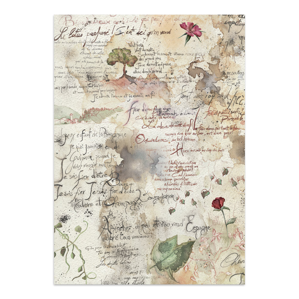 Stamperia Flowers and Poems Junk Journal Stickers, Backgrounds, Cut-Outs - SBJK31