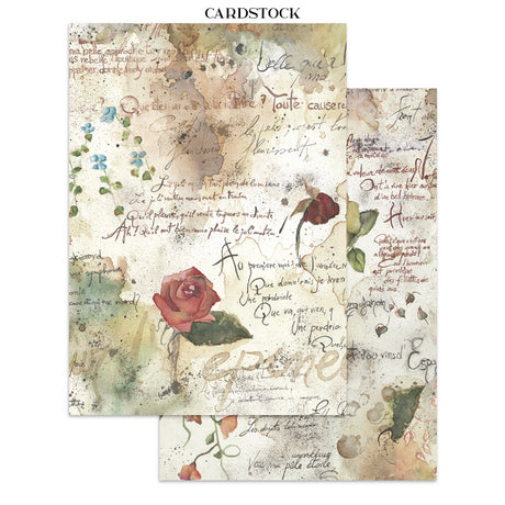 Stamperia Flowers and Poems Junk Journal Stickers, Backgrounds, Cut-Outs - SBJK31
