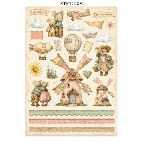Stamperia Cozy Family Junk Journal Stickers, Backgrounds, Cut-Outs - SBJK32