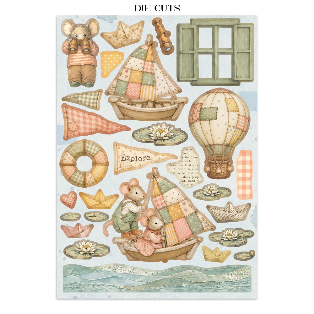 Stamperia Cozy Family Junk Journal Stickers, Backgrounds, Cut-Outs - SBJK32