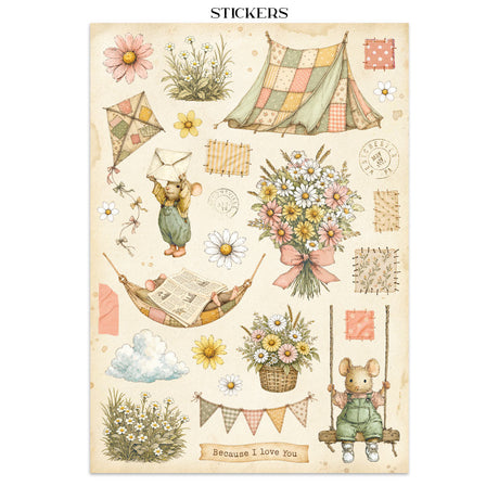 Stamperia Cozy Family Junk Journal Stickers, Backgrounds, Cut-Outs - SBJK32