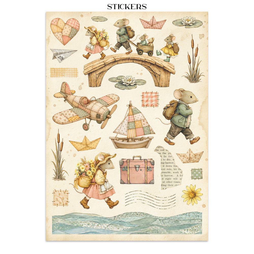 Stamperia Cozy Family Junk Journal Stickers, Backgrounds, Cut-Outs - SBJK32