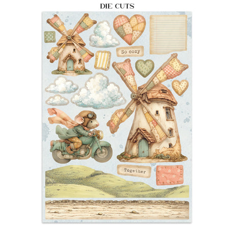 Stamperia Cozy Family Junk Journal Stickers, Backgrounds, Cut-Outs - SBJK32