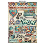 Stamperia Furry Friends 2 Junk Journal Stickers, Backgrounds, Cut-Outs by Antonis Tzanidakis - SBJK33