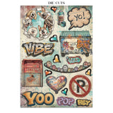 Stamperia Furry Friends 2 Junk Journal Stickers, Backgrounds, Cut-Outs by Antonis Tzanidakis - SBJK33