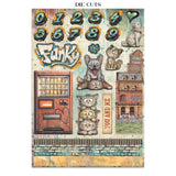 Stamperia Furry Friends 2 Junk Journal Stickers, Backgrounds, Cut-Outs by Antonis Tzanidakis - SBJK33