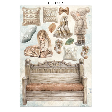 Stamperia White Christmas Junk Journal A5 Focus Points by Cristina Radovan - SBJKS07