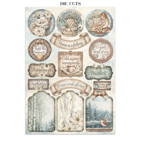 Stamperia White Christmas Junk Journal A5 Focus Points by Cristina Radovan - SBJKS07