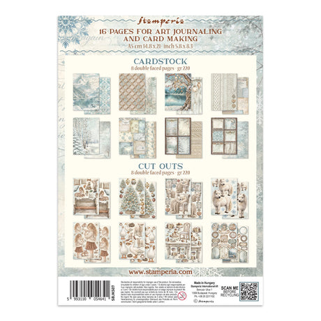 Stamperia White Christmas Junk Journal A5 Focus Points by Cristina Radovan - SBJKS07